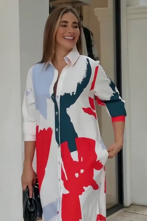 White Korean Long Dress