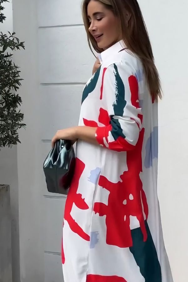 White Korean Long Dress