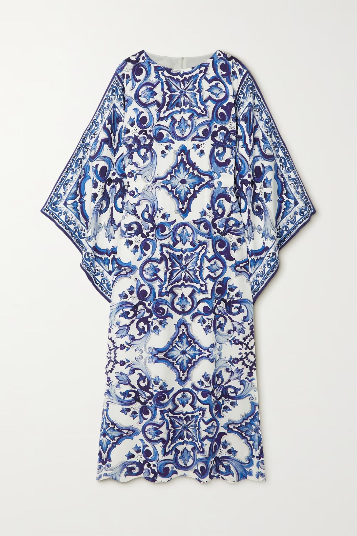 Blue Lagoon Organza Silk Kaftan Dress