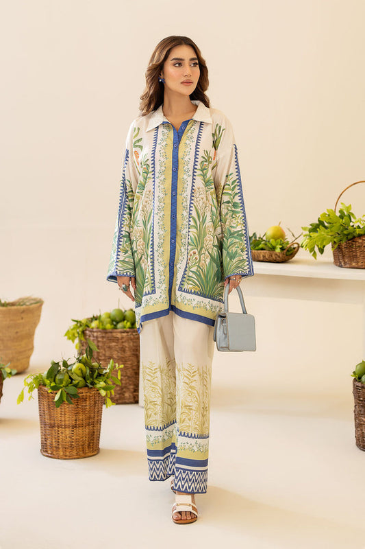 Blue Botanical Print Co-Ord Set