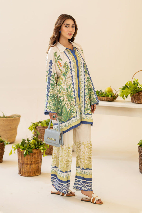 Blue Botanical Print Co-Ord Set