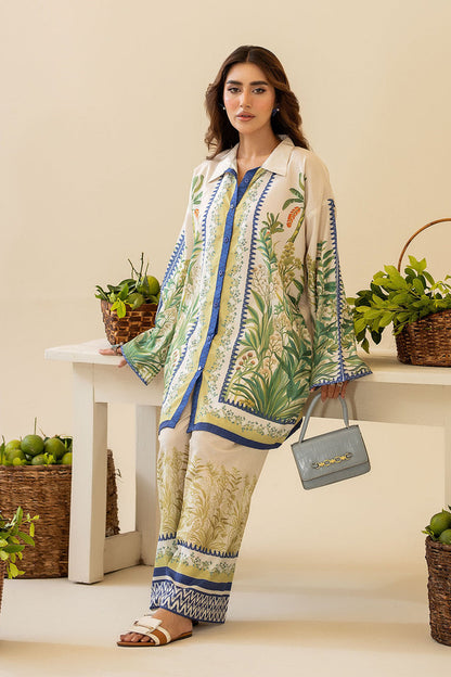 Blue Botanical Print Co-Ord Set
