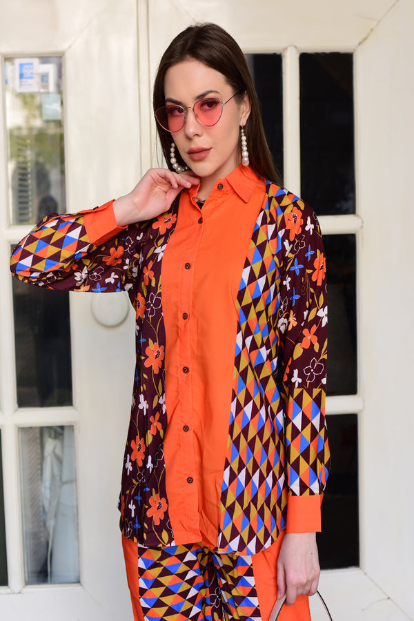 Stylish Patch Printed Co-ord Set