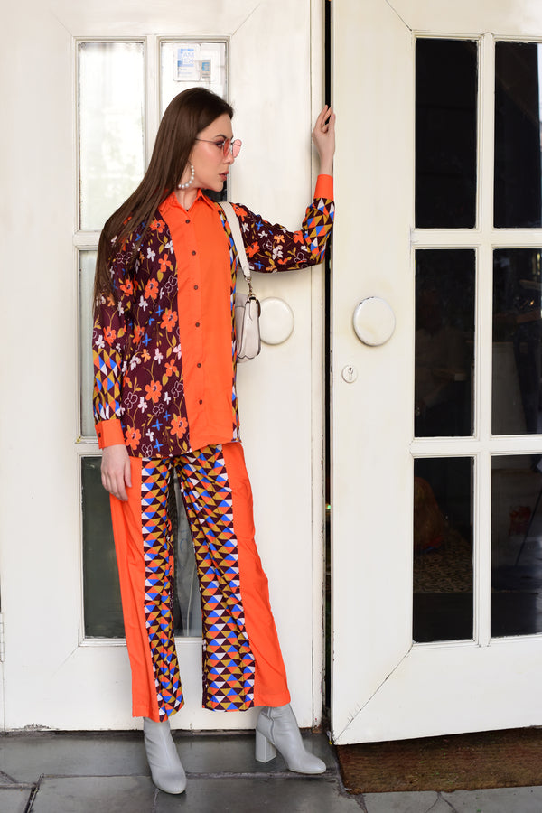 Stylish Patch Printed Co-ord Set