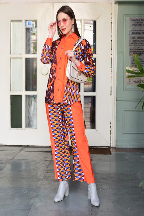 Stylish Patch Printed Co-ord Set
