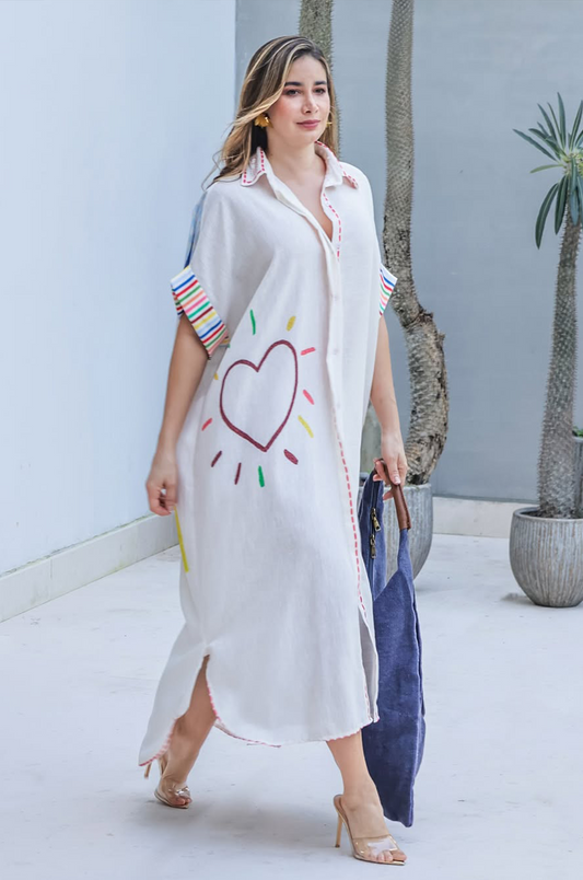 Happy Soul Printed Breezy Shirt Dress