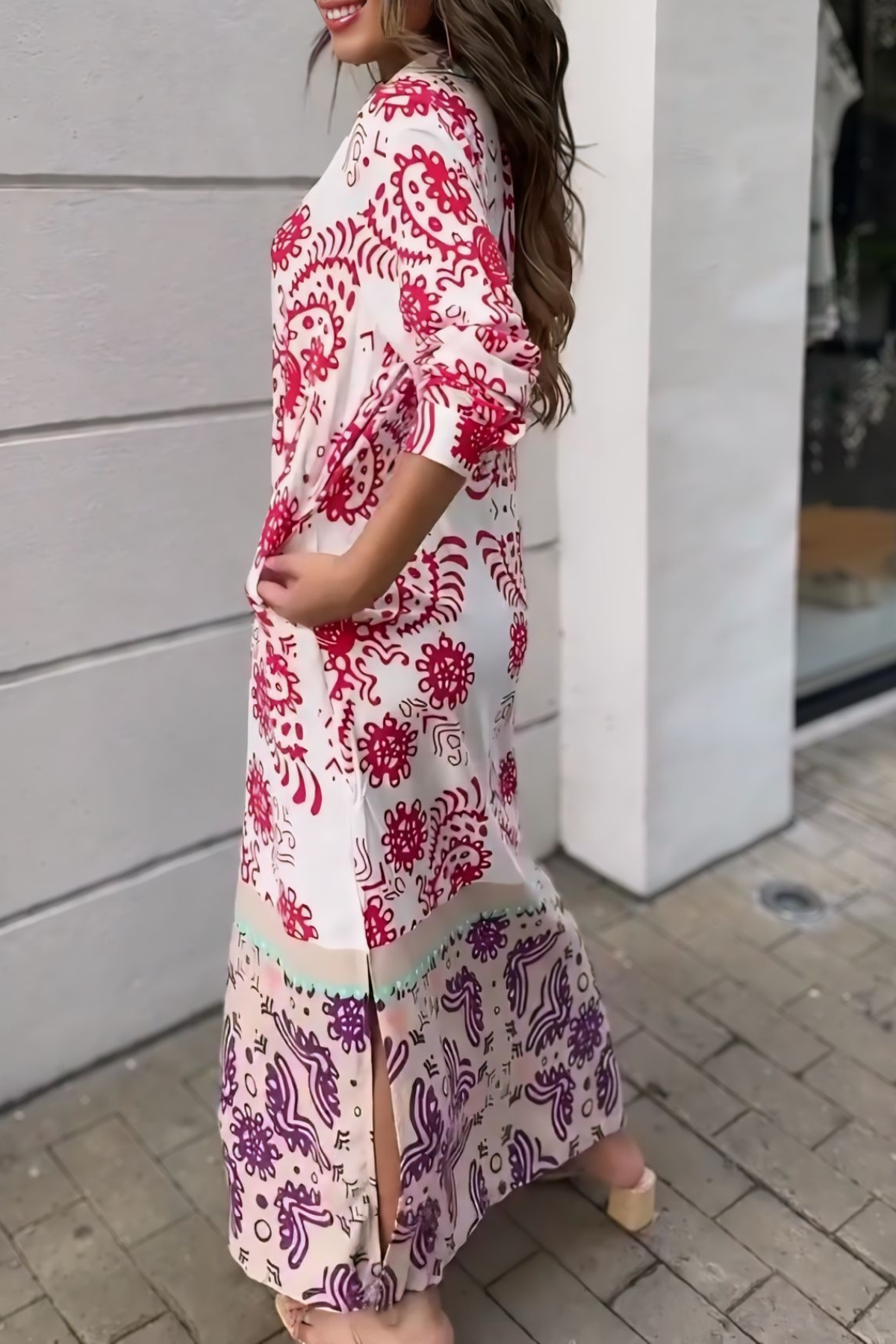 Printed Long Shirt Dress