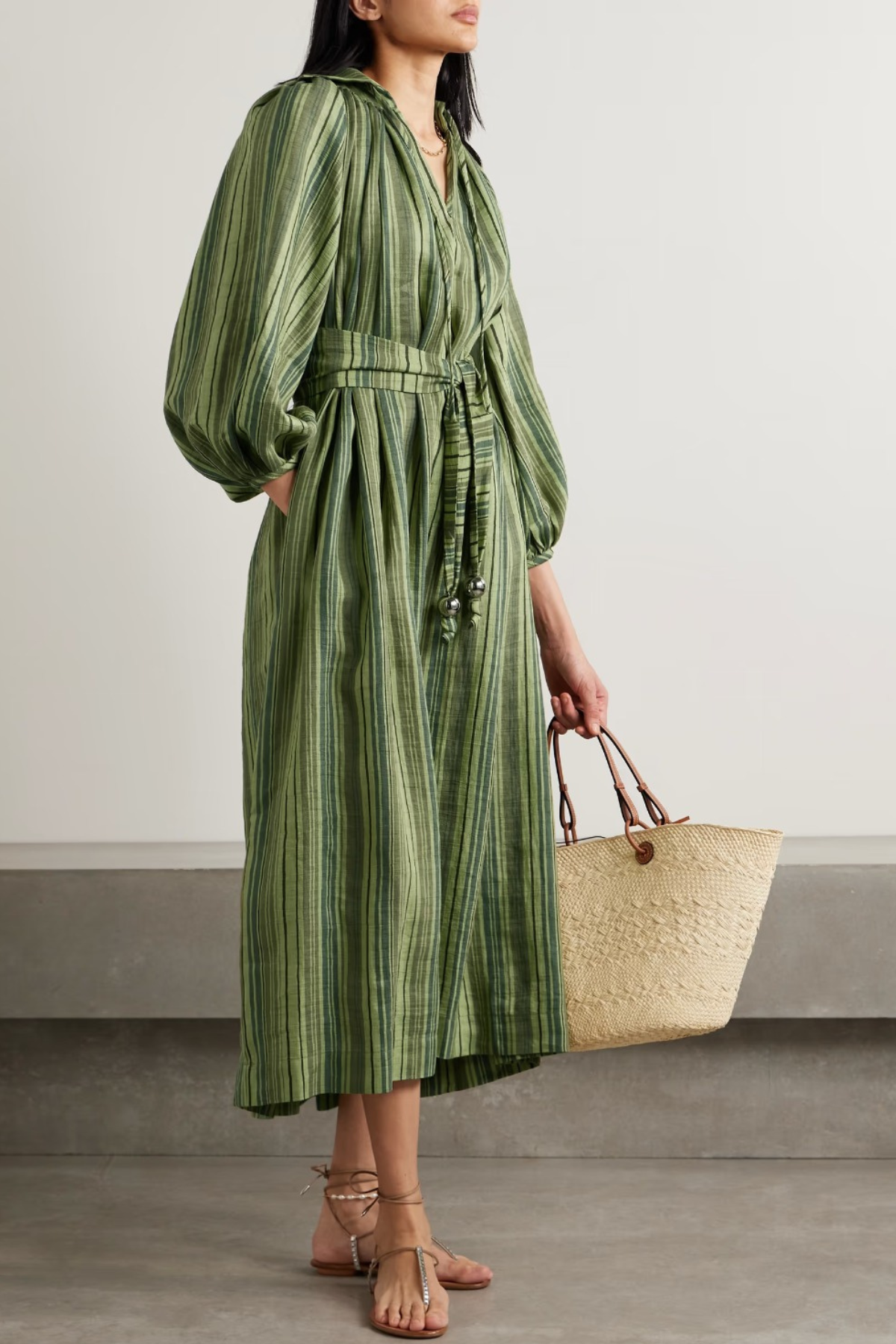 Long Sleeves Striped Dress