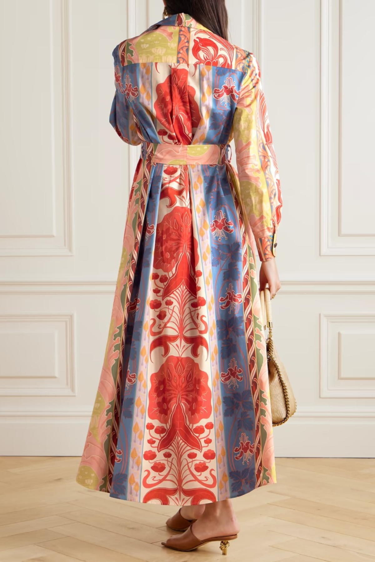 Shirt Style Long Dress With Belt