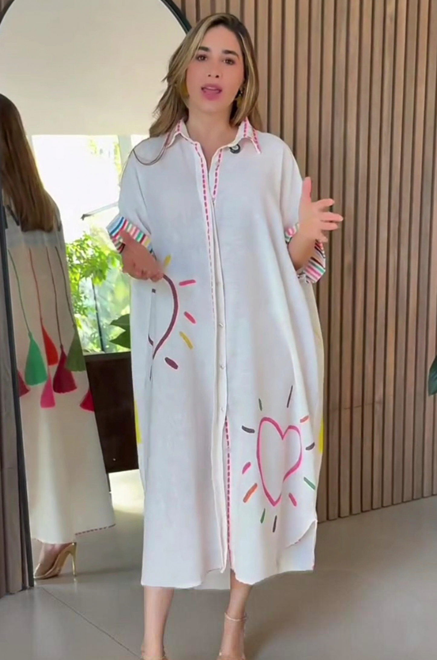 Happy Soul Printed Breezy Shirt Dress