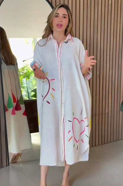 Happy Soul Printed Breezy Shirt Dress