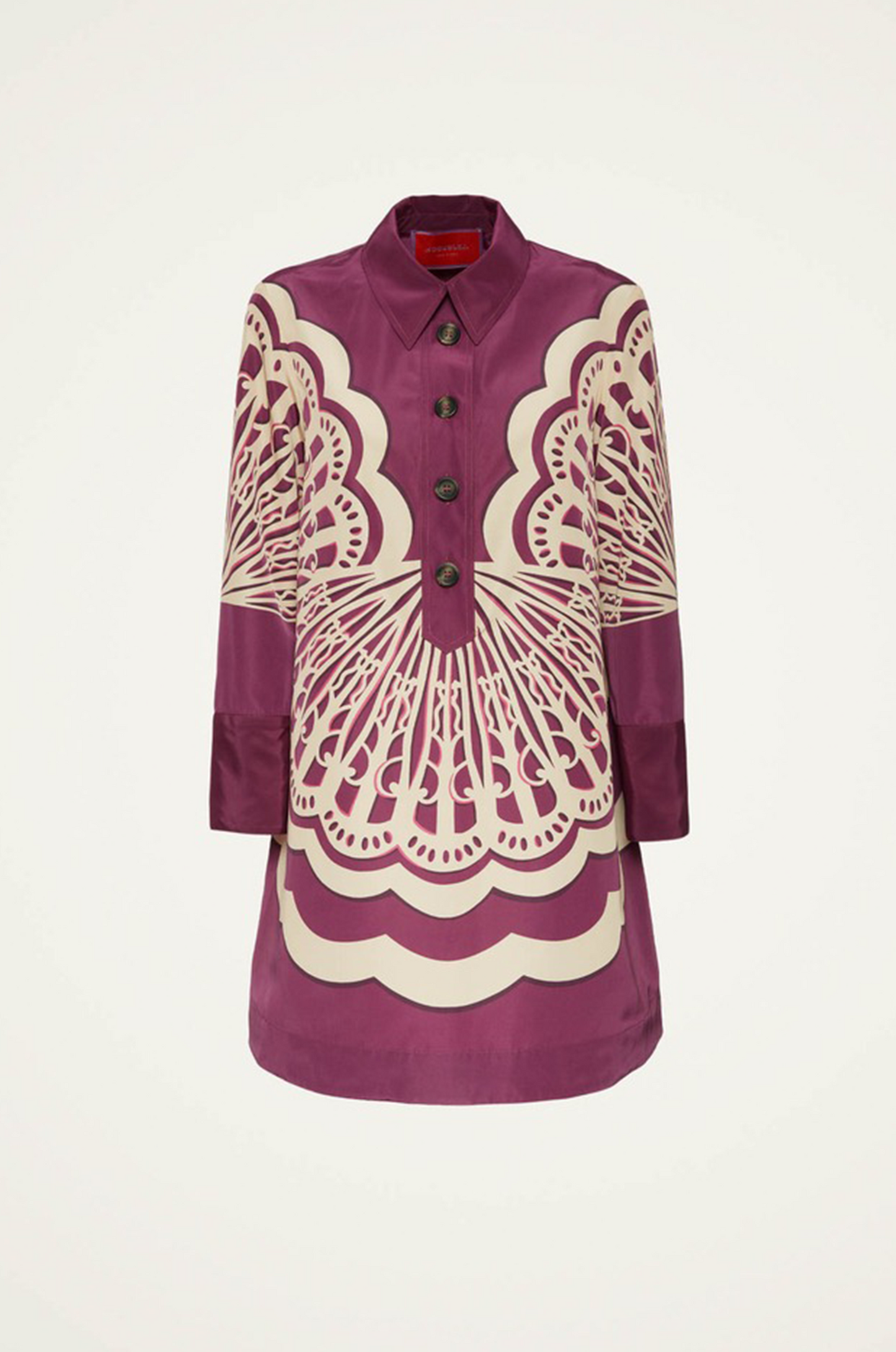 Scallop Bloom Shirt Dress