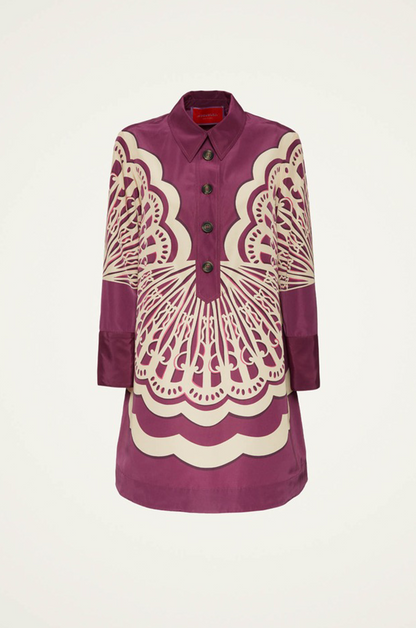 Scallop Bloom Shirt Dress