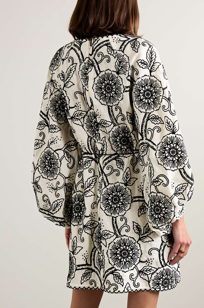 Sketch Effect Bold Chic Shirt Dress