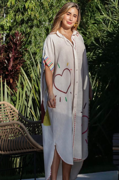 Happy Soul Printed Breezy Shirt Dress