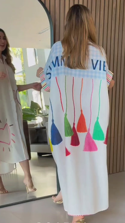 Happy Soul Printed Breezy Shirt Dress