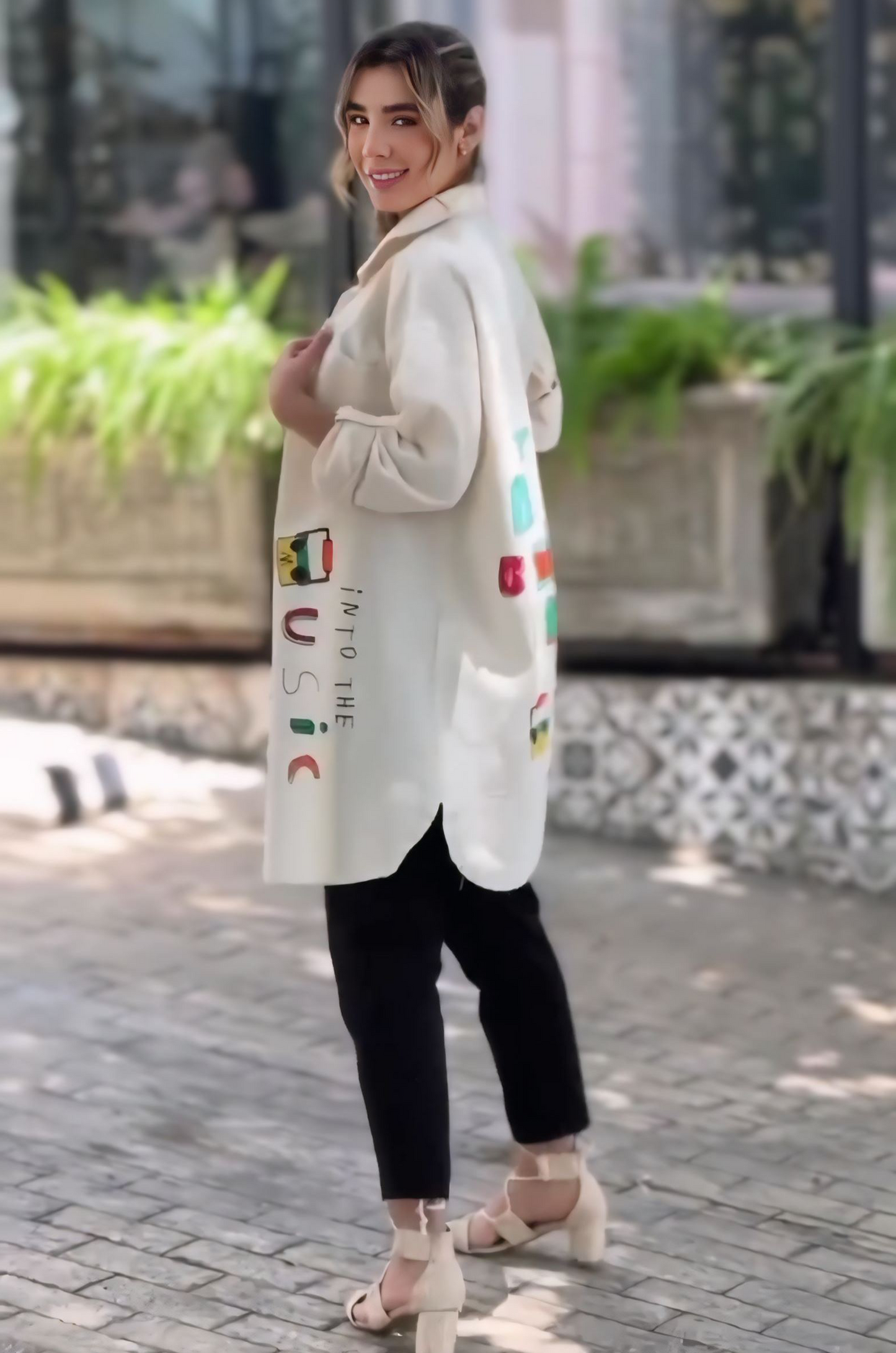 Alphabet Doodle Printed Shirt