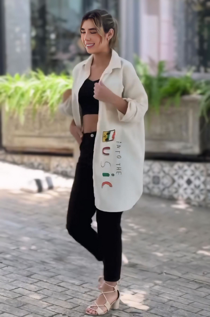 Alphabet Doodle Printed Shirt