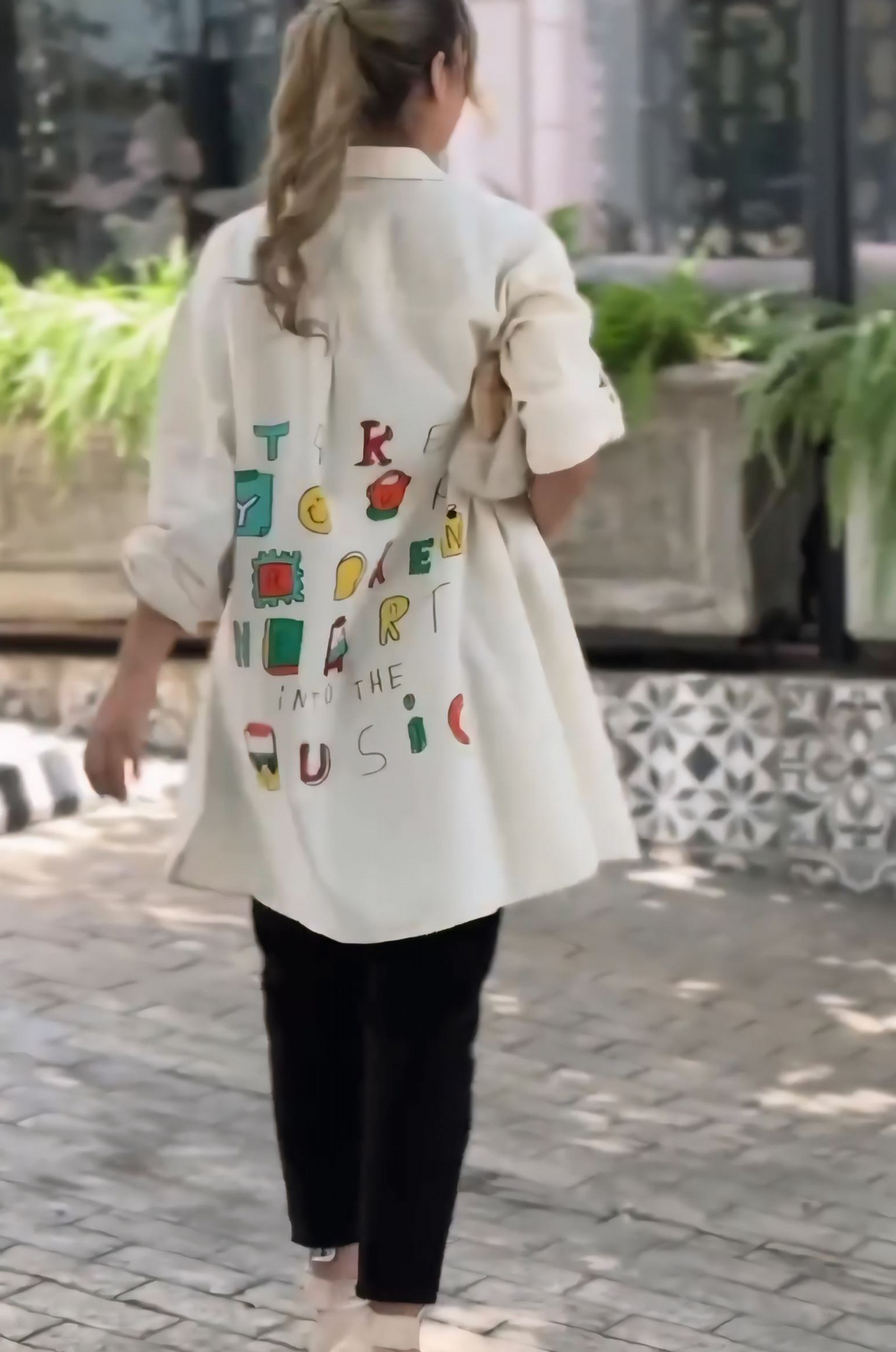 Alphabet Doodle Printed Shirt