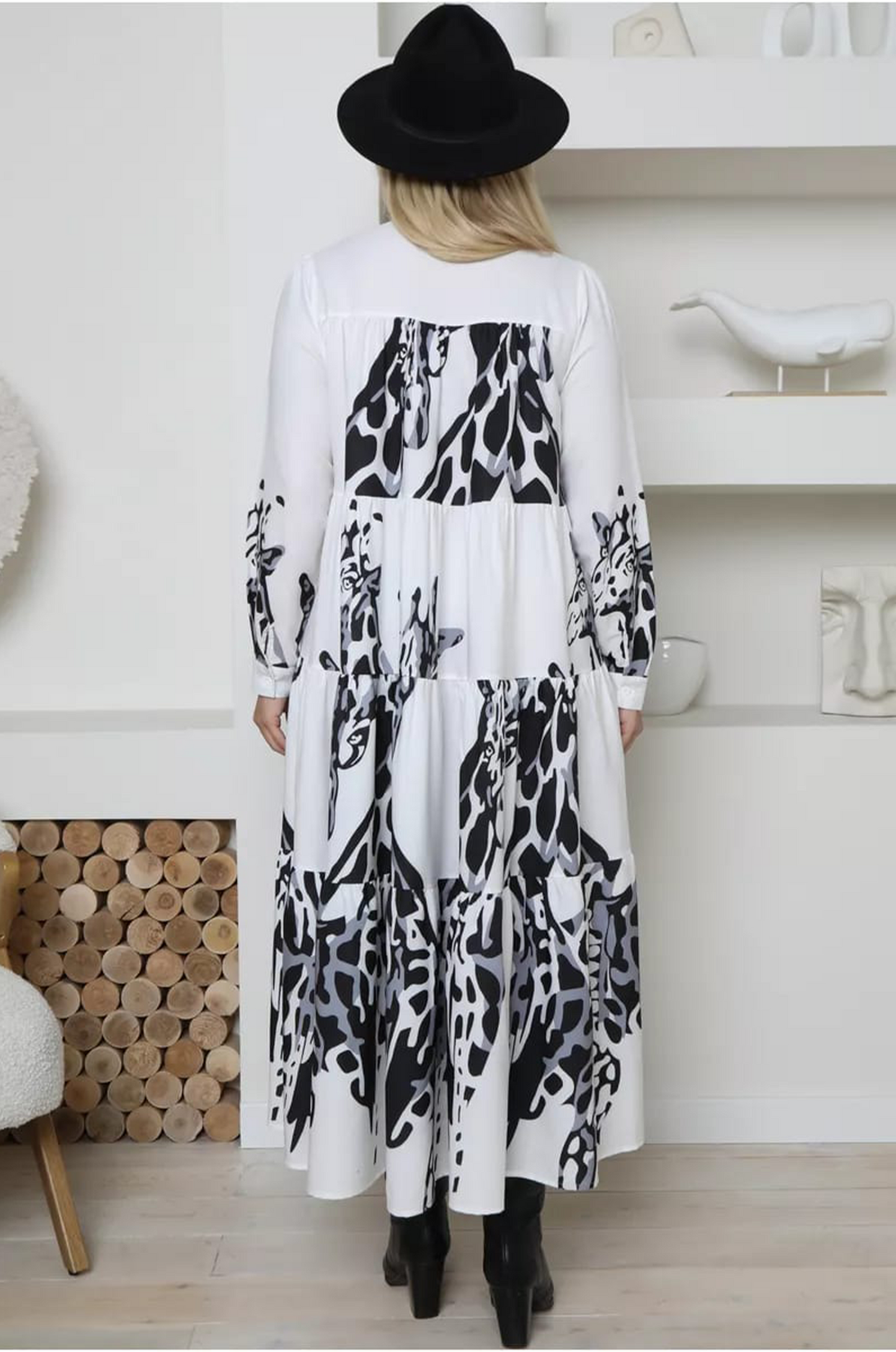 White Elegance Tired White Long Shirt Dress
