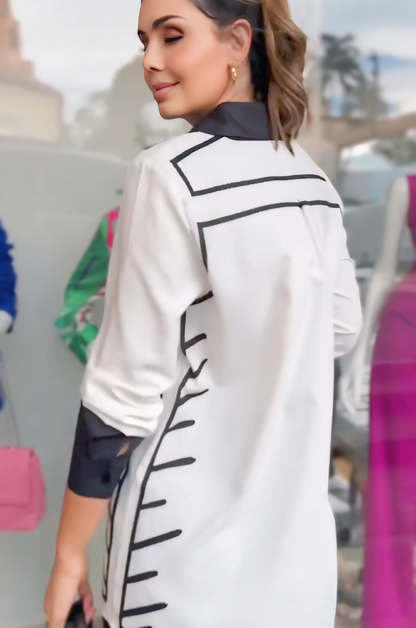 Chic Style Printed White Shirt