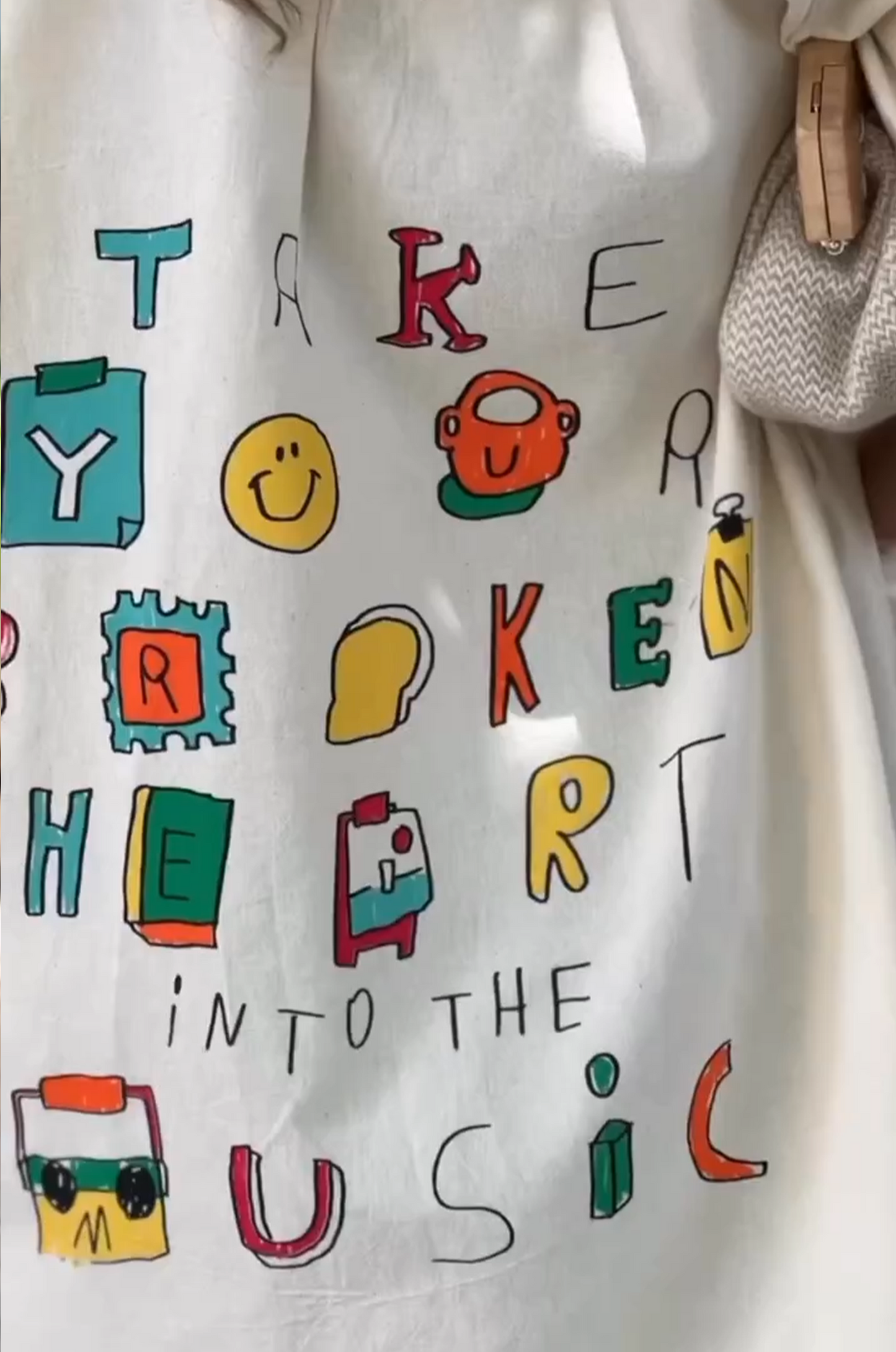 Alphabet Doodle Printed Shirt