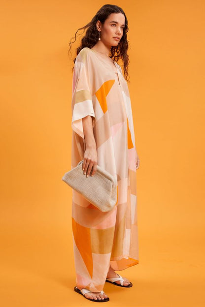 Mimosa Silk Crepe Kaftan