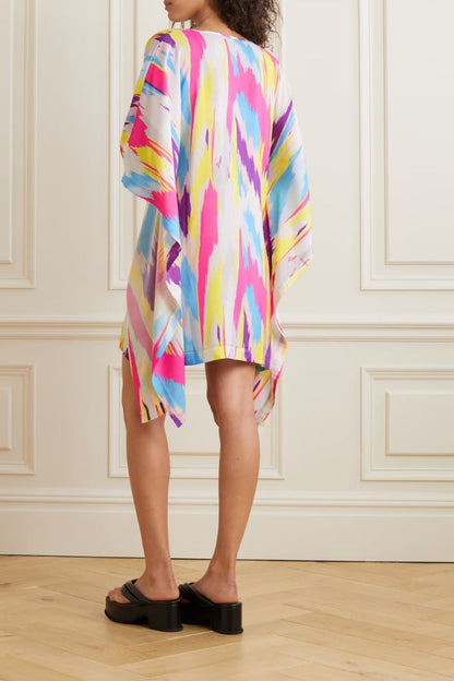 Candy Floss Short Kaftan Dress
