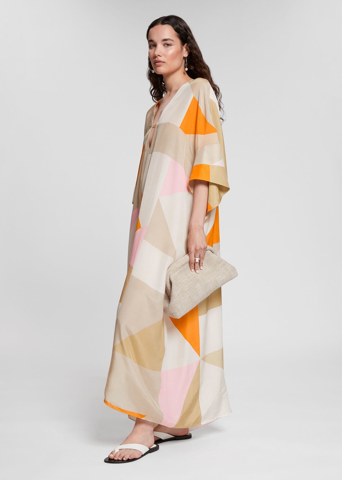 Mimosa Silk Crepe Kaftan