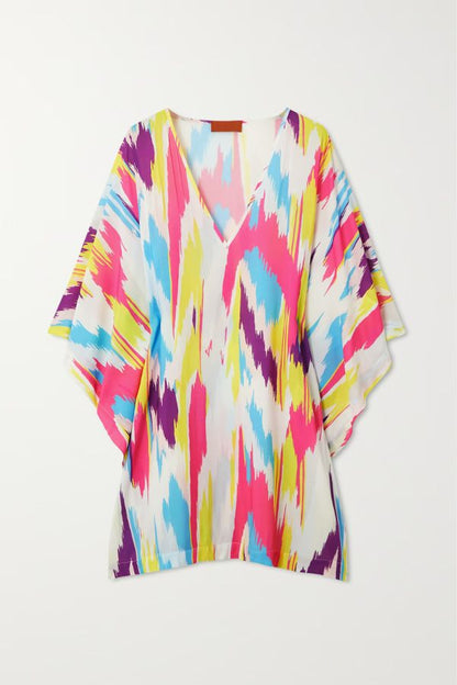 Candy Floss Short Kaftan Dress
