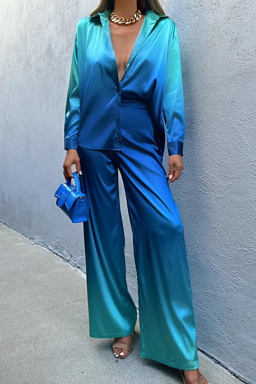 Shaded Satin Co-ord Set