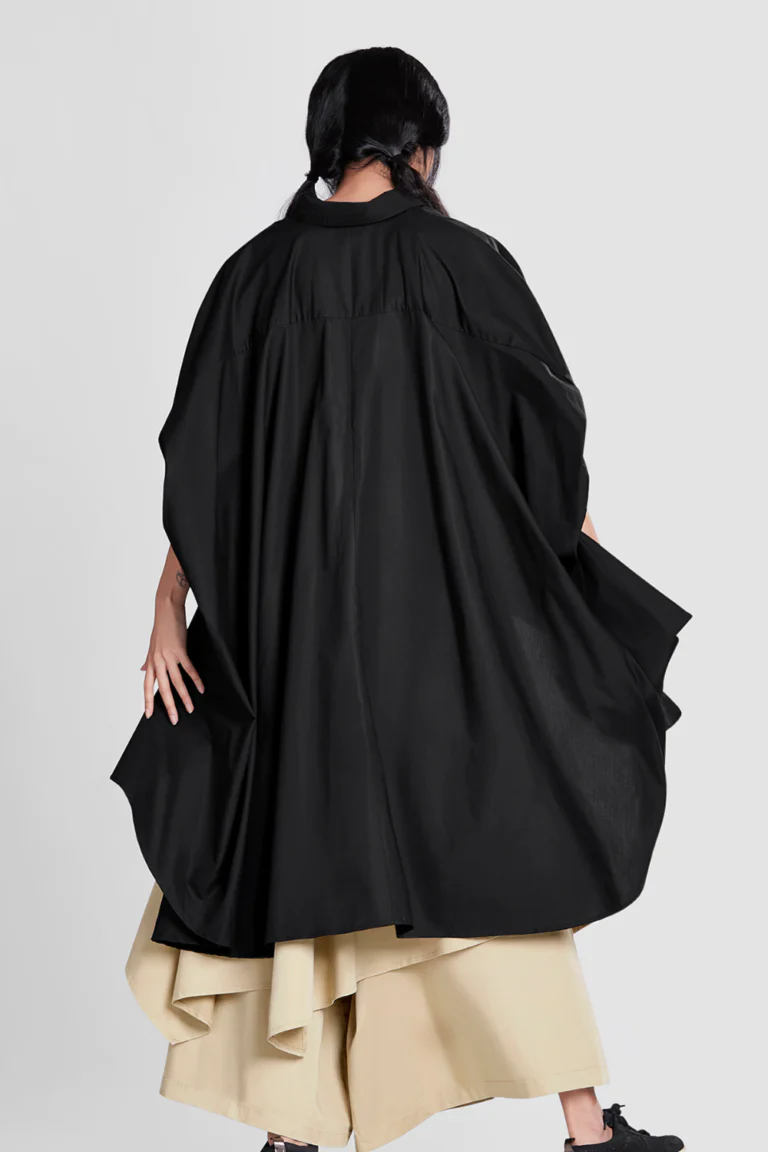White Shirt With Exaggerated Sleeves